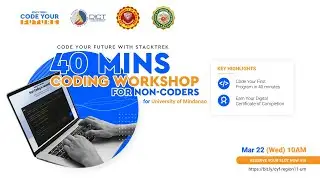 Code Your Future: 40-mins Coding Workshop for Non-Coders for University of Mindanao