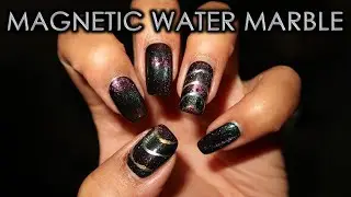 Magnetic Multichrome Water Marble | 12 Days of Christmas Nail Art | DIY Tutorial