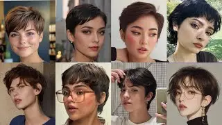 Most pretty girls in short pixie  haircuts/chopp and flattering pixie  haircuts