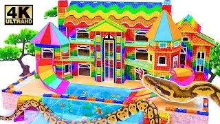Build Giant POP IT Wall In HALLOWEEN Haunted Hotel Has Magnetic Rainbow Rooftop From Magnetic Balls