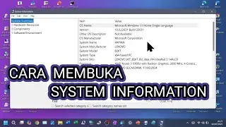 Tutorial on Opening System Information on Windows 11 Computer (PC) - Via Search and Run