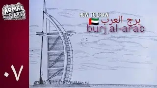 how to draw-burj al-arab,abu dhabi