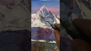 Nepal 🇳🇵 mountain painting//acrylic painting 🎨 #shorts #art