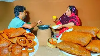 দুজনে বানালাম একেবারে বাজারের মতো মুচমুচে তিনরকম বেগুনি secret of perfect crispy beguni Mehek kitche