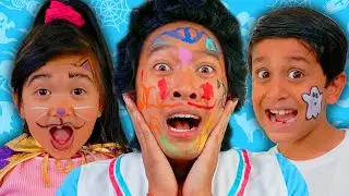 MYSTERY Halloween Guest! 🕷️ DIY Face Painting for Kids!