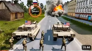 Amateur video shows US tanks engaged in close combat with Russian tanks in Ukraine