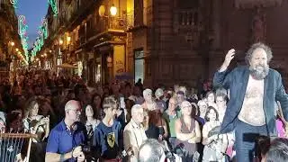 Salvo Piparo ai quattro canti per il Festino 400+1 Palermo.