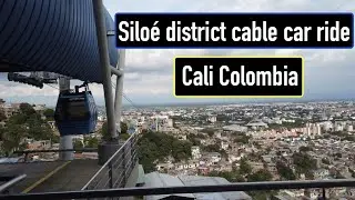 Cable car ride at Silo&eacute; district at Cali Colombia