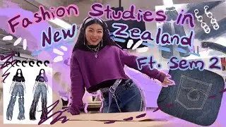 Day in the life of a Fashion Student in New Zealand | semester 2 |DMC on business & our society lol