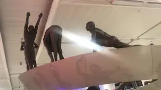 #Yoga - #SuriyaNamaskaram #பகலவன்_வணக்கம் steps full size sculpture displayed in #Delhi_Airport.