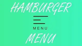 CSS hamburger Menu using HTML and CSS