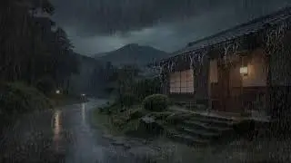 Breathe Slowly 🌧️ Rainfall Falling on Countryside Roof for Deep Sleep and Healing 🌙