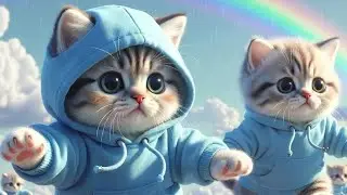 Meow Meow Cat Song 🐱🎶 | Cute Animated Kitty | Kids Rhymes