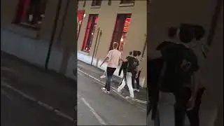 Shia LaBeouf yells &lsquo;let&rsquo;s go&rsquo; as he squares up to men outside Edinburgh pub