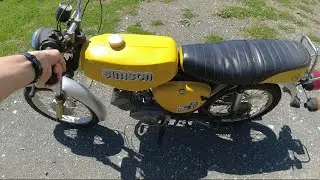 Riding a Simson S51 Bike from the 80s