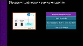 Discuss virtual network service endpoints