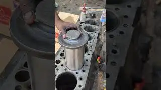 Sleeves installation Six cylinder engine #automobile #dieselengine #shorts