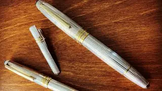 Montblanc 146 Solitaire 925 Sterling Silver Pinstripe 18k medium nib