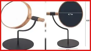 Great product -  YEAKE Desk Table Mirror with Mental Stand, 3X Magnification Small Wooden Desktop Mi