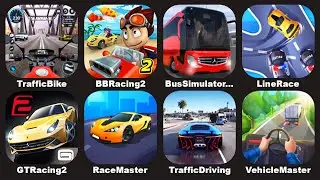 Race Master 3D,Bus Simulator,BB Racing 2,Line Race,Traffic Bike,GT Racing 2,Vehicle Masters,Driving