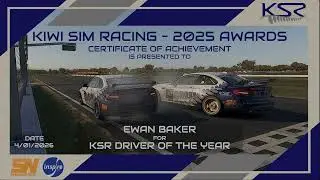 Kiwi Sim Racing 2025 - Awards Presentation