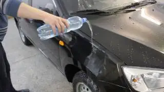 Защита кузова автомобиля, супер покрытие ULTRA GUARD AVTO. Тест автомобиля с водой.