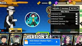 UPDATE❗ Stick Demon shadow Fight Mod Menu Apk v2.1 UNLOCK ALL Unlimited money 
