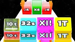 Infinity Run 2048 Jelly Cube vs Ladder Master - ASMR Gameplay (NOOB vs PRO vs HACKER) New Update