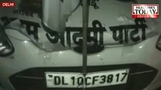 AAP leader's car attacked last night