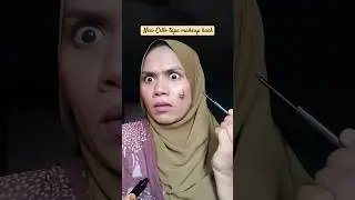 Omg i tried cello tape to remove makeup 😱#shorts #cellotape #makeuphacks #youtubeshorts #trending