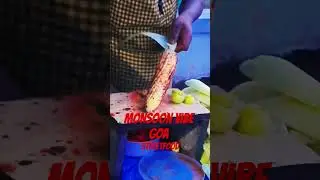 Goan monsoon Street food | spicy charcoal burnt sweet corn #streetfood #goa #gonastreetfood #corn