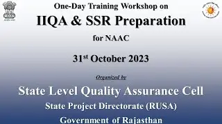 One-Day Training Workshop on IIQA & SSR Preparation for NAAC