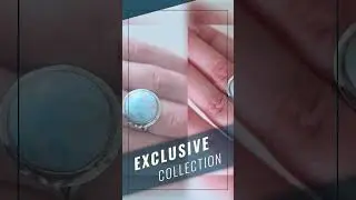 Genuine Larimar Gemstone Ring | 925 Silver Band | Size 11.5 | Stunning Blue, White Circle Variati...