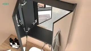 EMKE Bathroom Mirror Cabinet Double Door