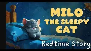 Milo the Sleepy Cat Calming Bedtime Story for Kids with Relaxing Music