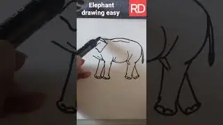 Elephant drawing easy #shorts #artist  #short #drawingtutorial #art #reel #fyp #viral #youtubeshorts