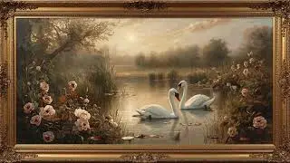Romantic Swan Lake 4K | Ethereal Morning Glow | Whimsical Valentine’s Frame TV Art