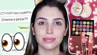 ME MAQUIEI pra *SAIR COM UM BOY* TESTANDO NOVIDADES | Julia Tedesco