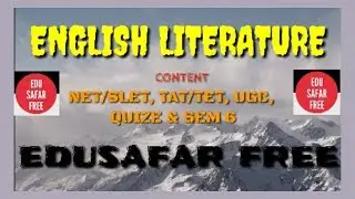 B.A English sem 6 Short questions Net/Slet examination