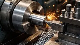 How To Operate Lathe Machine | Full Metal Work on Manual Lathe Machine #technology #lathe #machine  