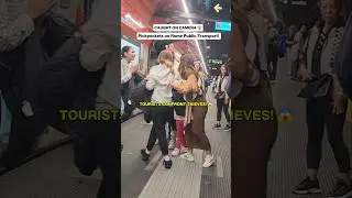 😱 CAUGHT ON CAMERA: Pickpockets on Rome Public Transport&mdash;Tourists Confront Thieves! #Shorts #Viral