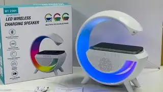 Led wireless charging speaker