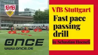 VfB Stuttgart - fast pace passing drill by Sebastian Hoene&szlig;