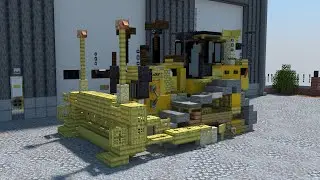 Minecraft. Cat D6T XL, Dozer (Build tutorial)