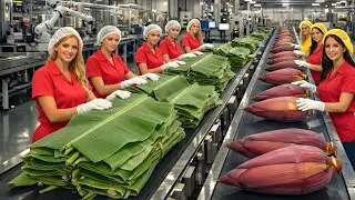 Inside a Rustic Banana Blossom Processing Factory — Amazing Food Production Line (Full Process)