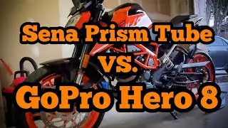 GoPro Hero 8 vs Sena Prism Tube WiFi. Testing out the Hero 8 for its 1st MotoVlog!