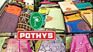 POTHYS Gift silk sarees/onam 1+1  combo collection/copper zari sarees/kora muslin sarees