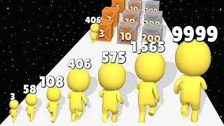 PUSH HARDER 3D - Level Up Man Max Level Gameplay (Box Runner)