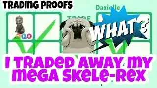 I Traded Away My Mega Neon Skele-Rex In Roblox Adopt Me Trading
