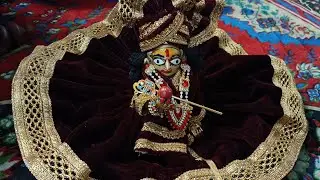 Beautiful soft velvet winter dress for 6 or 7 no laddu gopal || bal gopal ki pagdi or patka ||